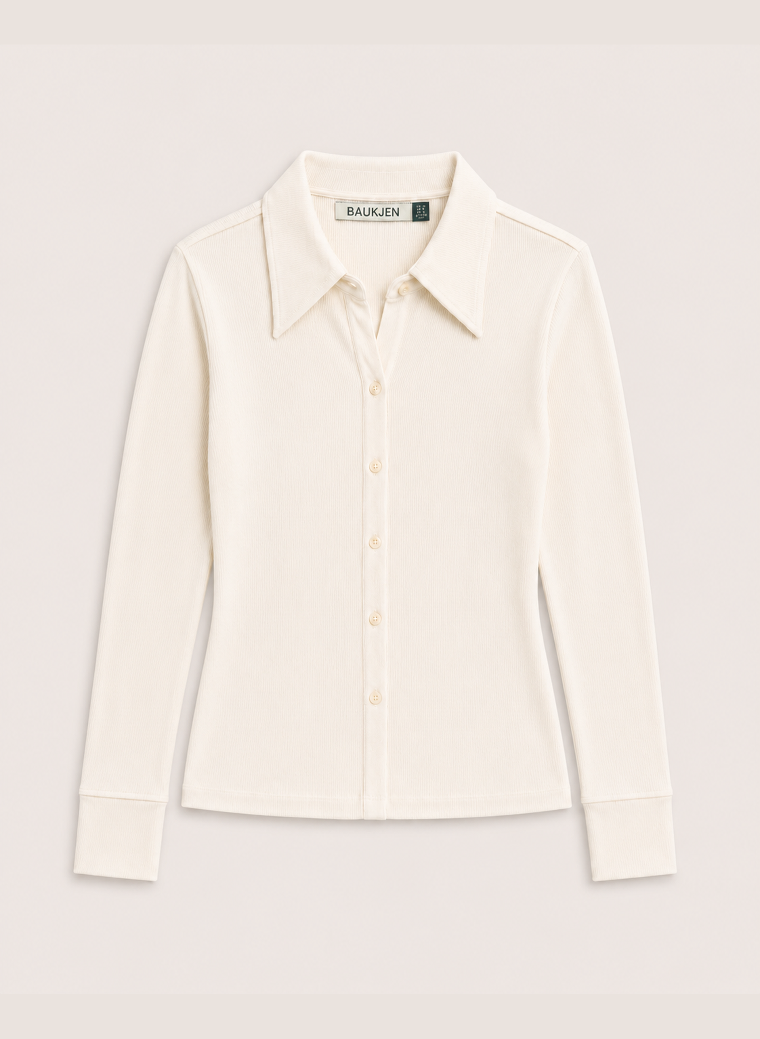 Kelly Ribbed Button-Down Top