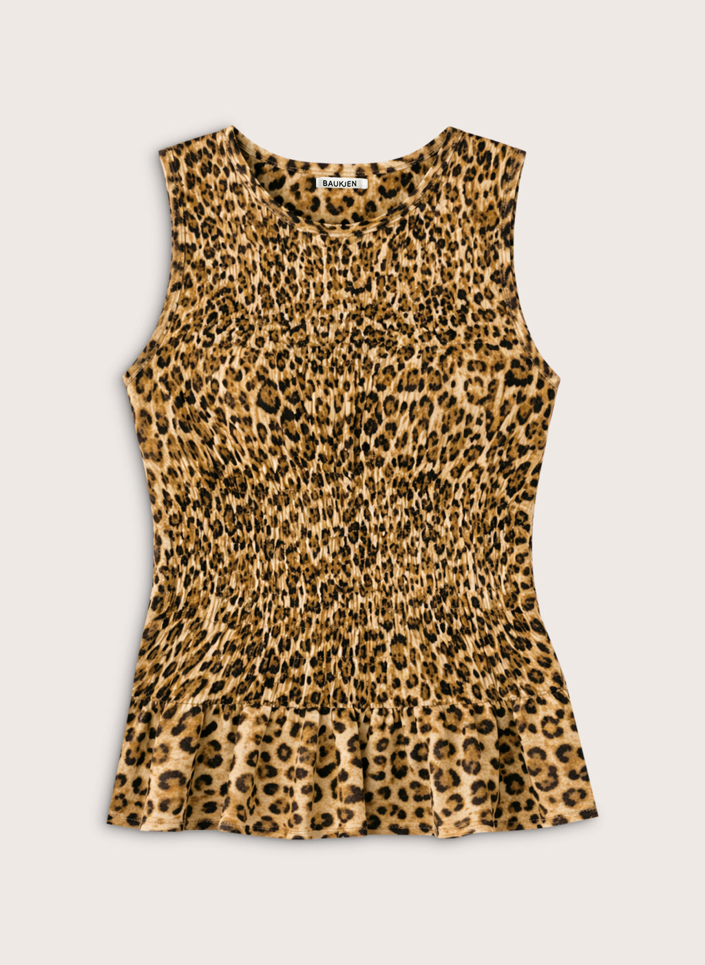 Maggie Printed Sleeveless Smocked Top