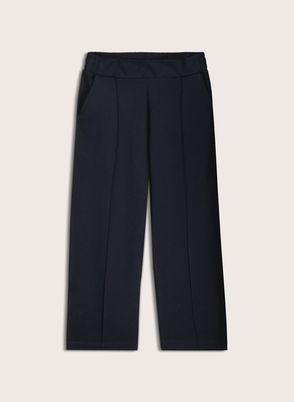 Ebru Ponte Straight Leg Crop Trousers