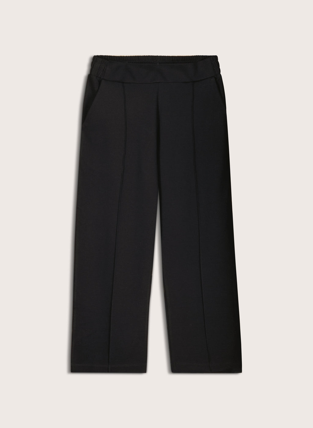 Ebru Ponte Straight Leg Crop Trousers