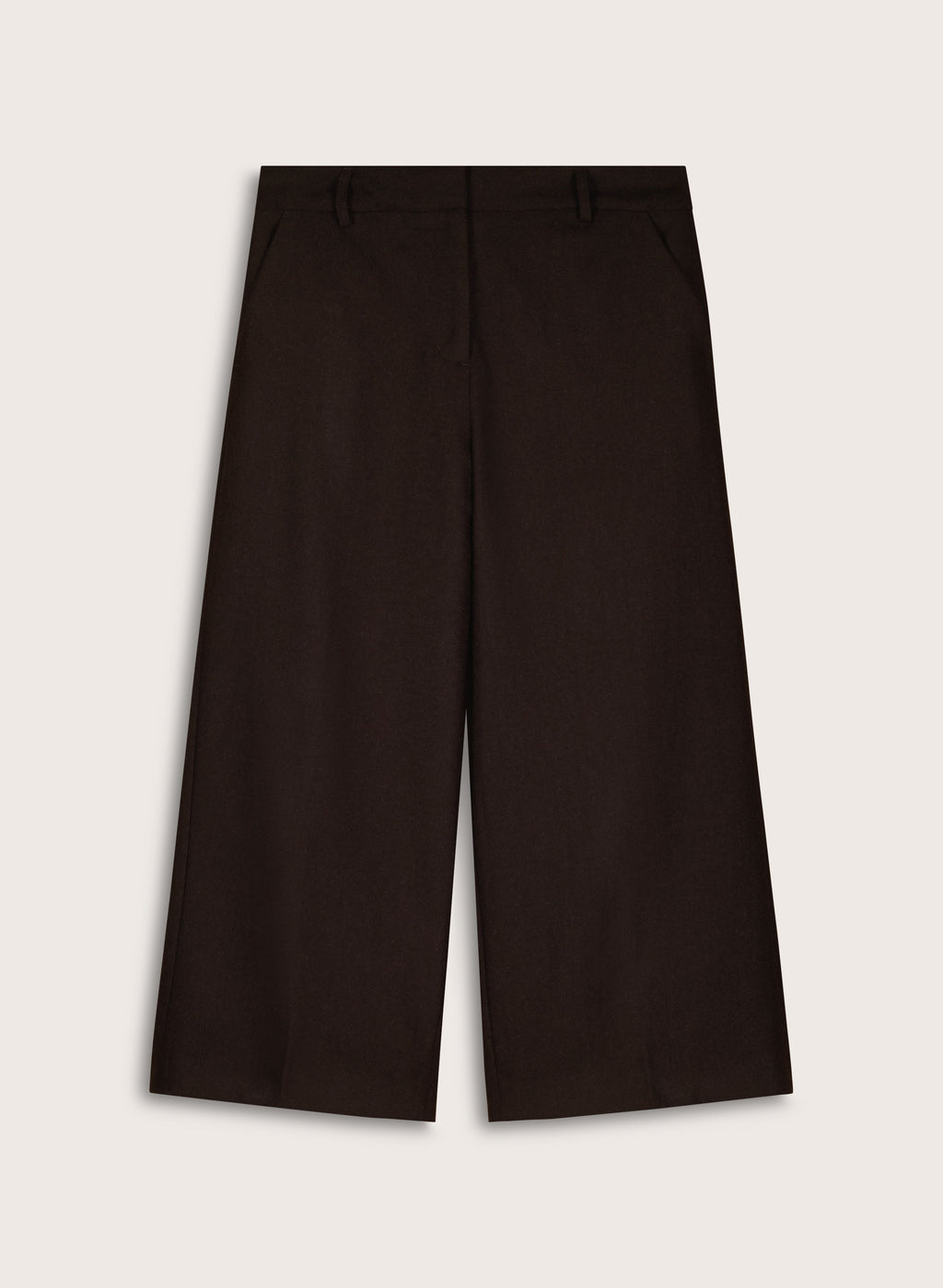 Gilma Wool Blend Wide Crop Trousers