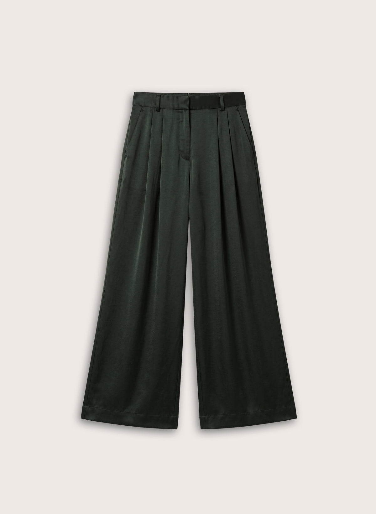 Petite Agnes Satin Palazzo Trousers