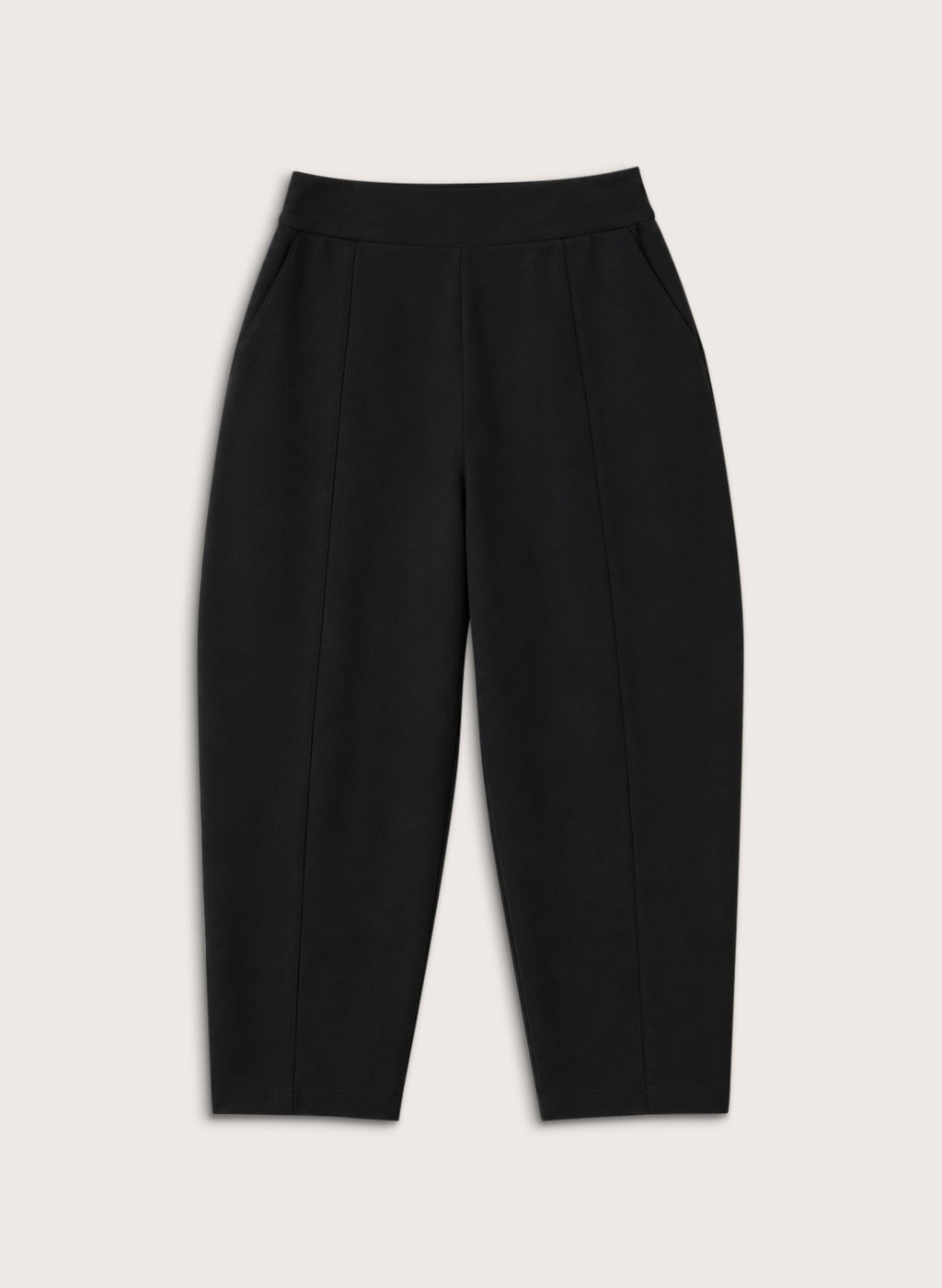 Abbie Ponte Barrel Leg Trousers - Black Baukjen