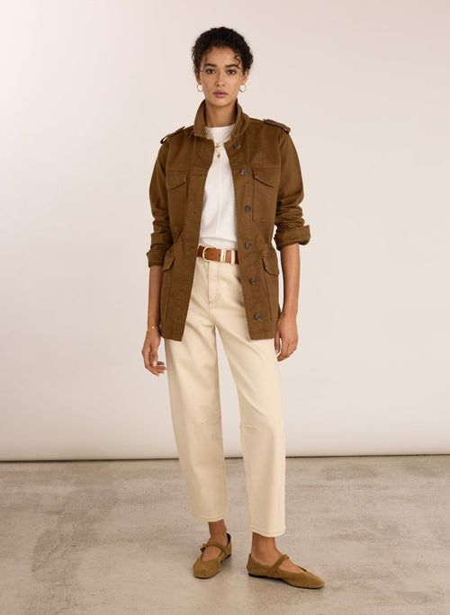 Adeline Organic Shoulder Pad Top - Pure White Baukjen