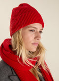 Alba Recycled Wool Hat - Crimson Red Baukjen
