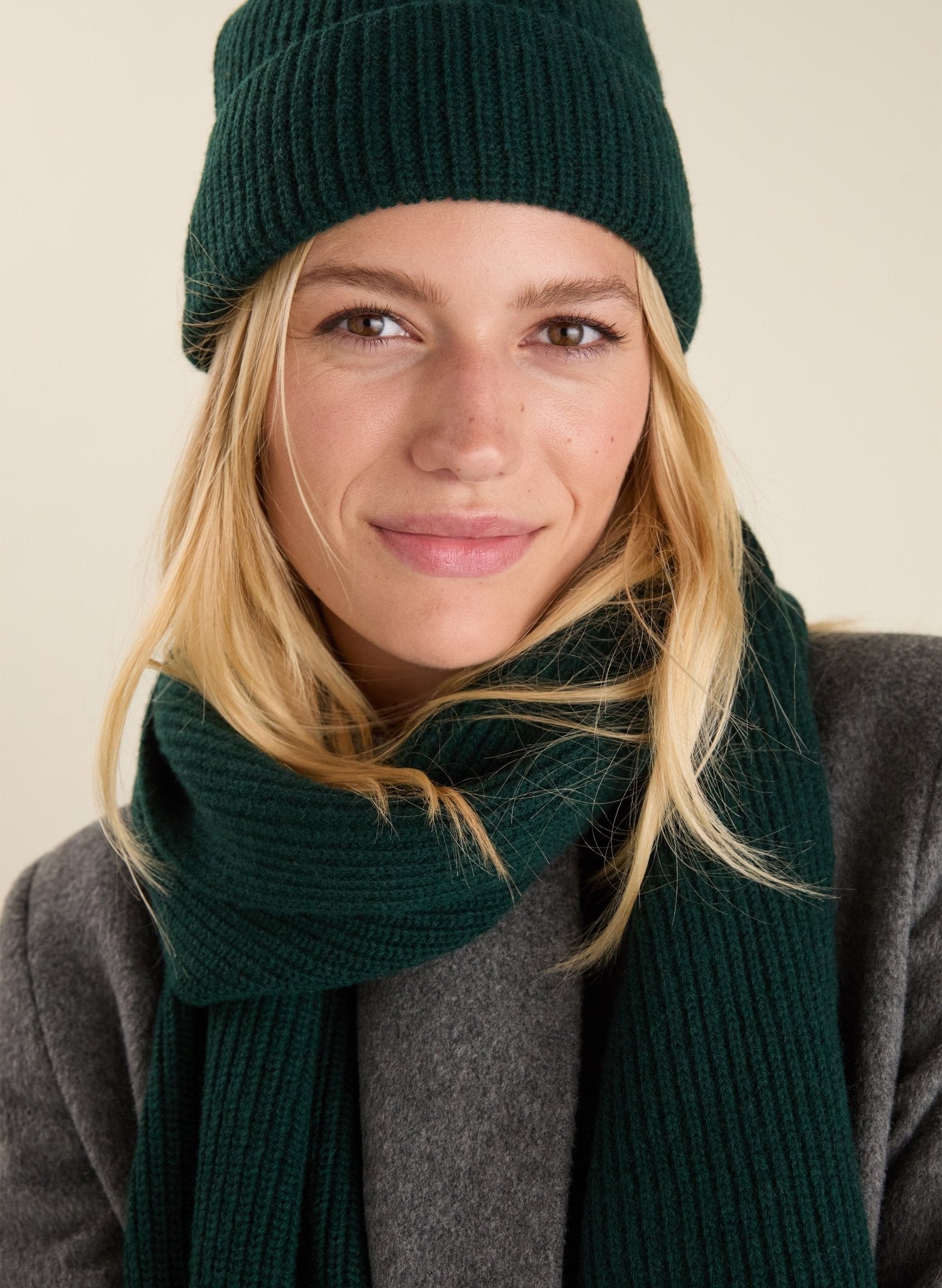 Alba Recycled Wool Hat - Forest Green - One Size | Baukjen