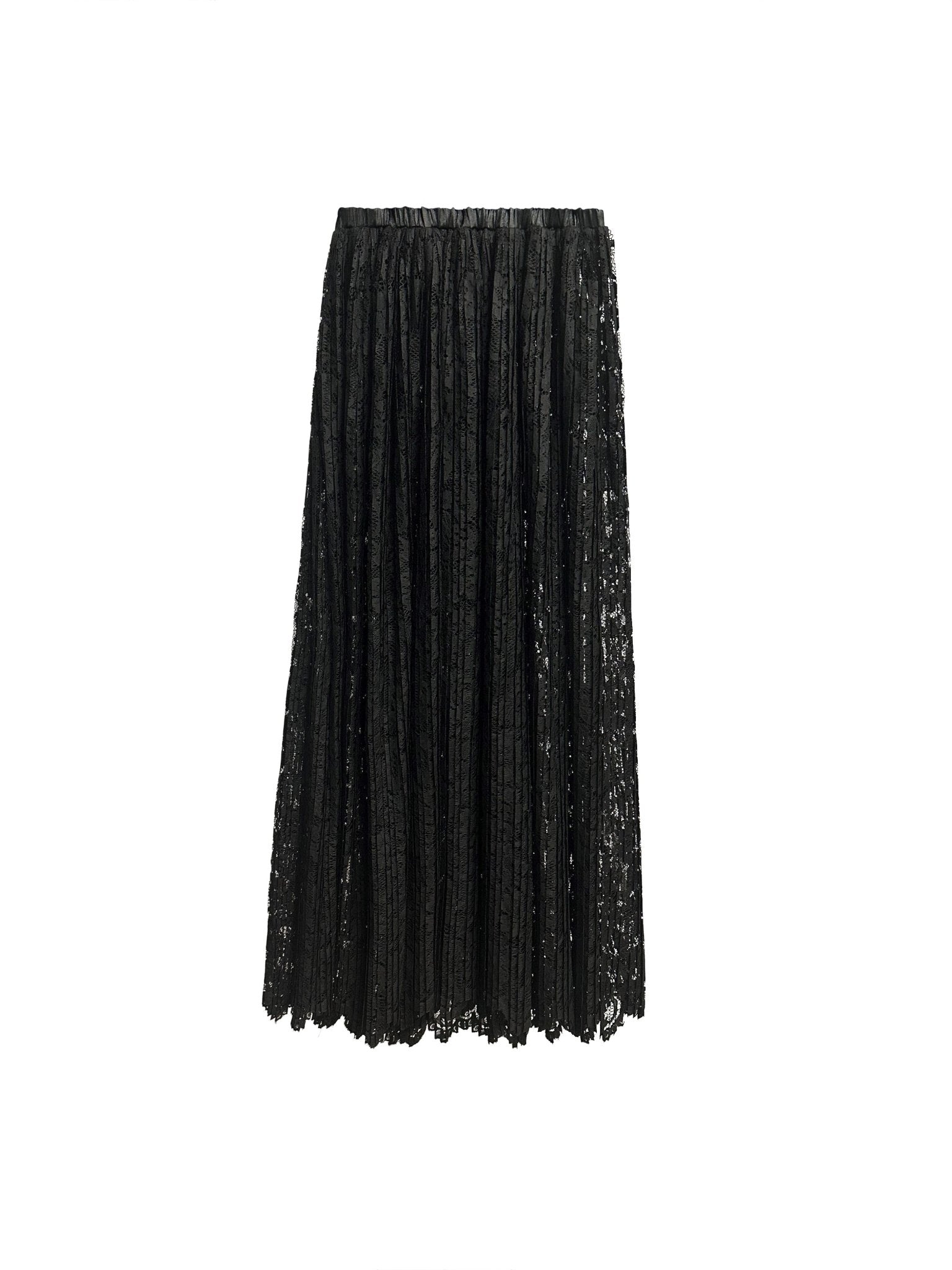 Alice Recycled Lace Midi Skirt - Caviar Black Baukjen