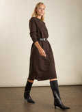 Alison Wool Blend Knitted Dress - Dark Chocolate Baukjen