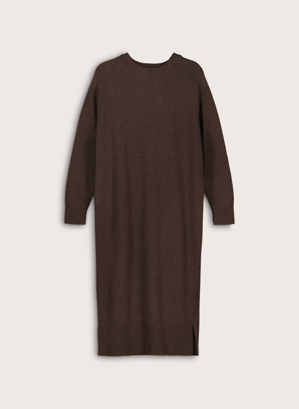 Alison Wool Blend Knitted Dress - Dark Chocolate Baukjen