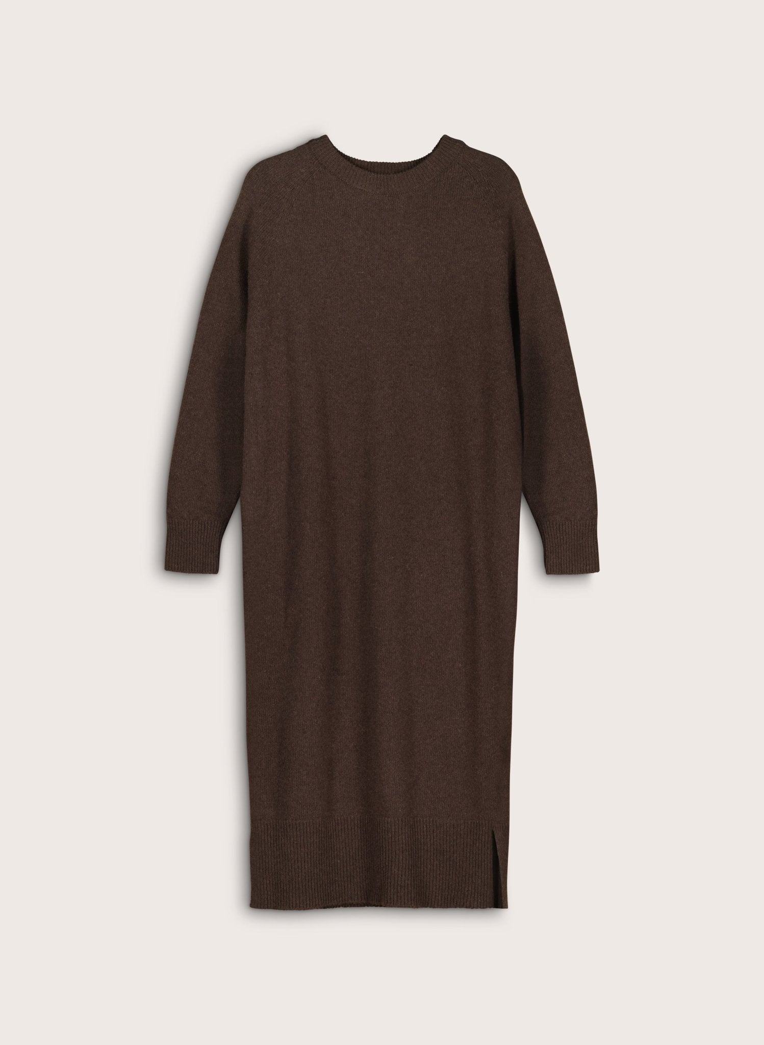 Alison Wool Blend Knitted Dress - Dark Chocolate Baukjen