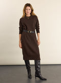 Alison Wool Blend Knitted Dress - Dark Chocolate Baukjen