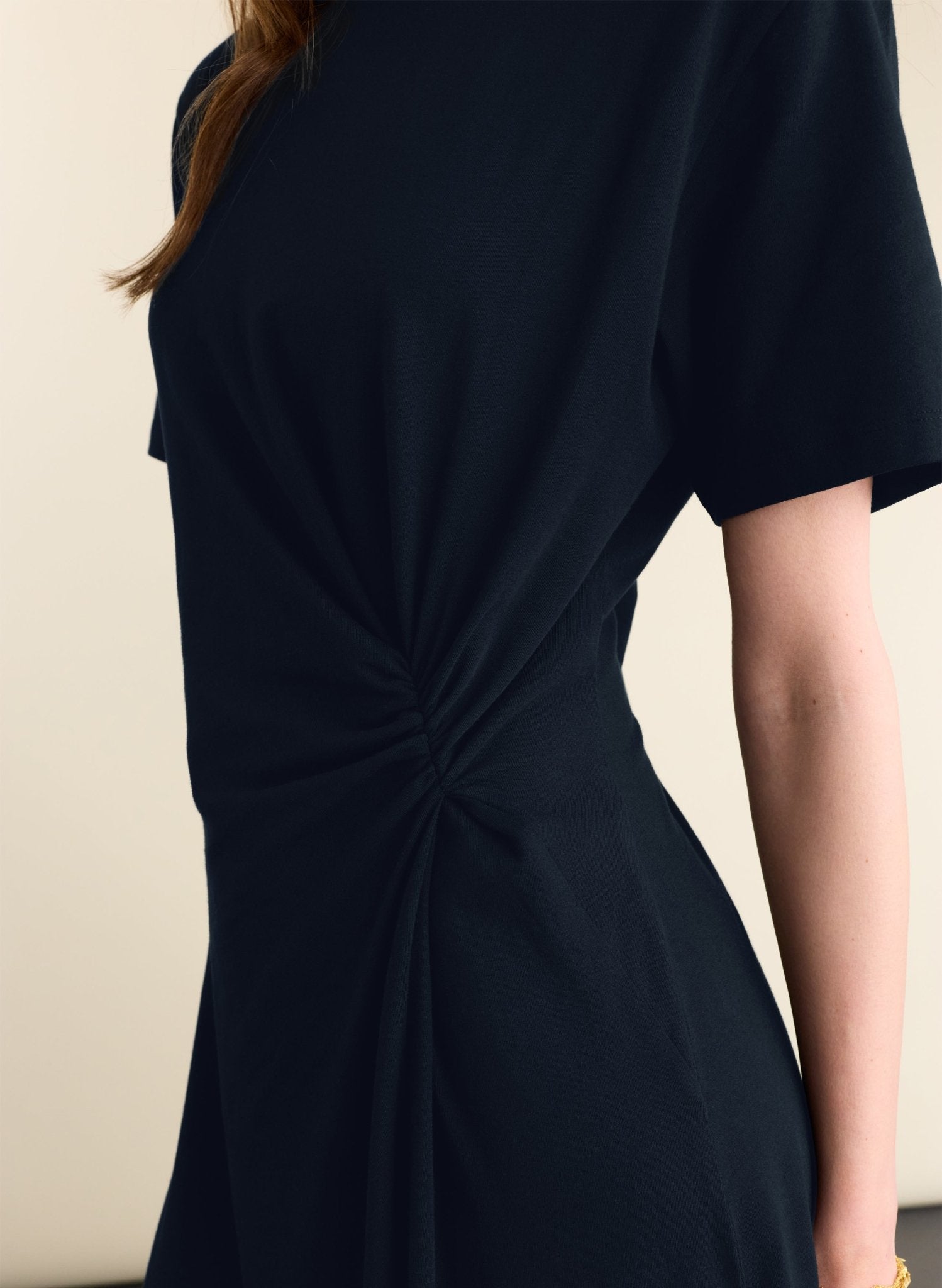 Alith T-Shirt Twist Dress - Classic Navy Baukjen
