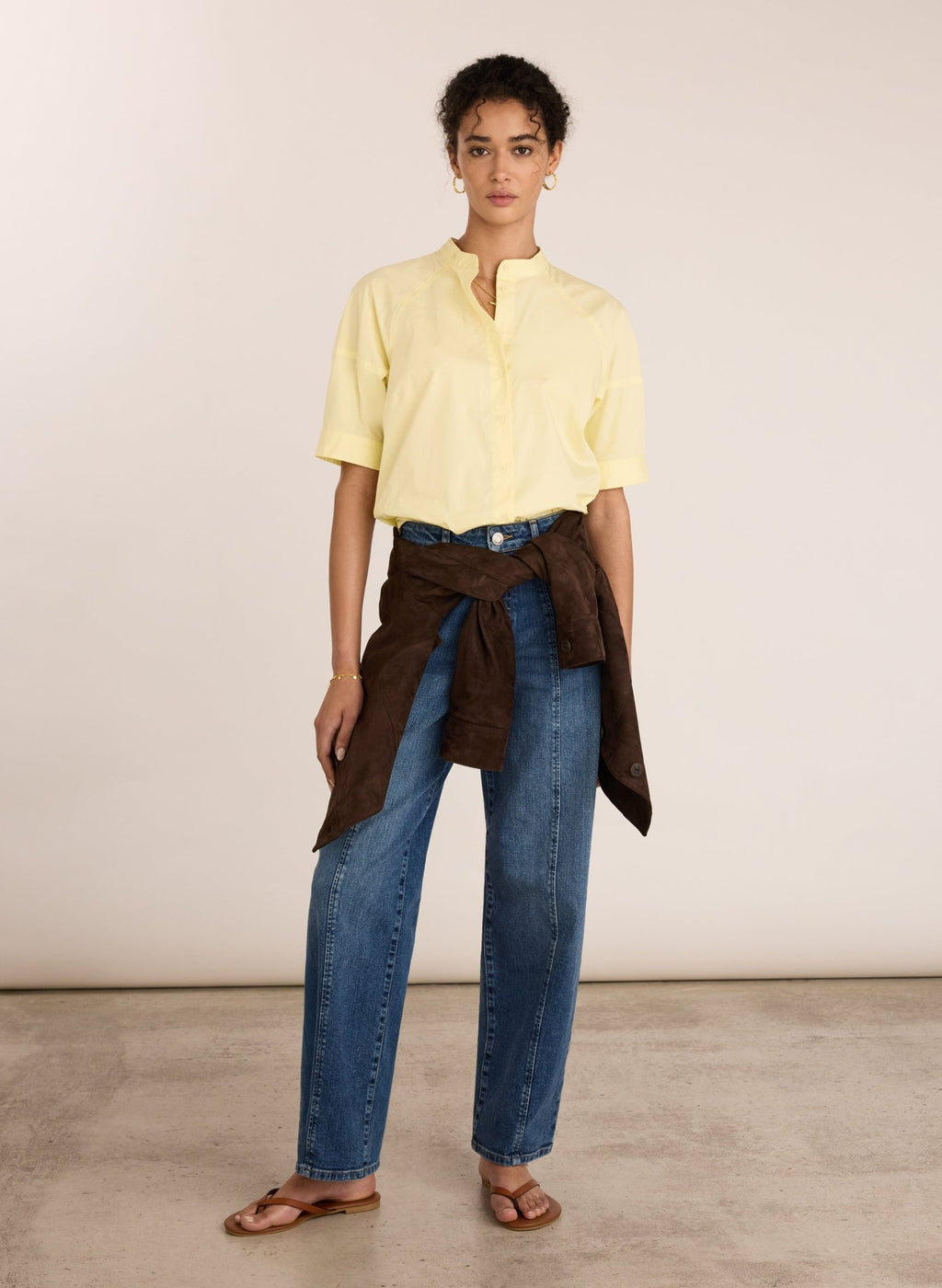 Ana Organic Cotton Shirt - Butter Yellow Baukjen