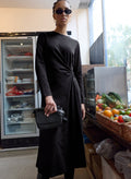 Ana Twist Front Dress - Black Baukjen