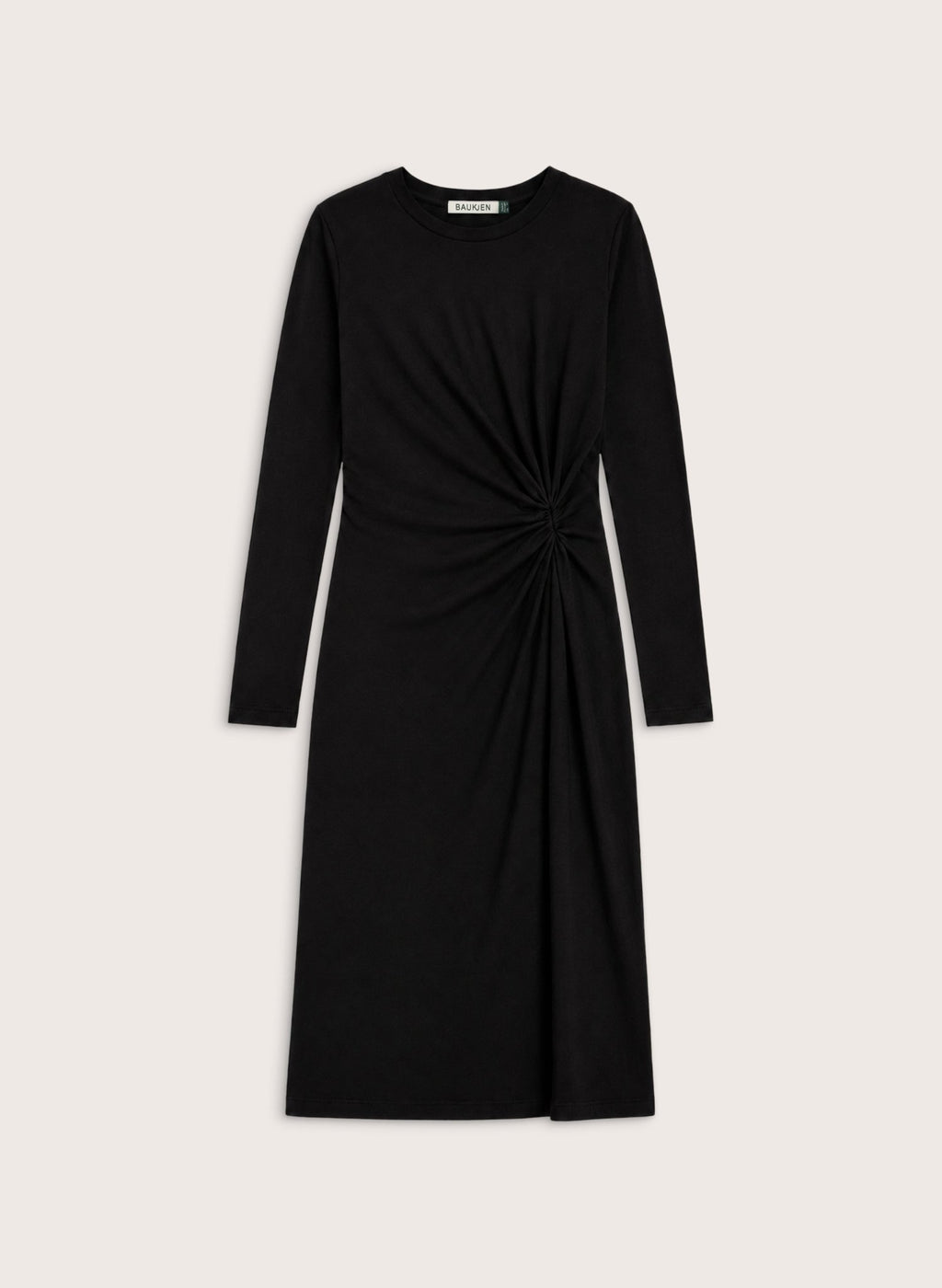 Ana Twist Front Dress - Black Baukjen
