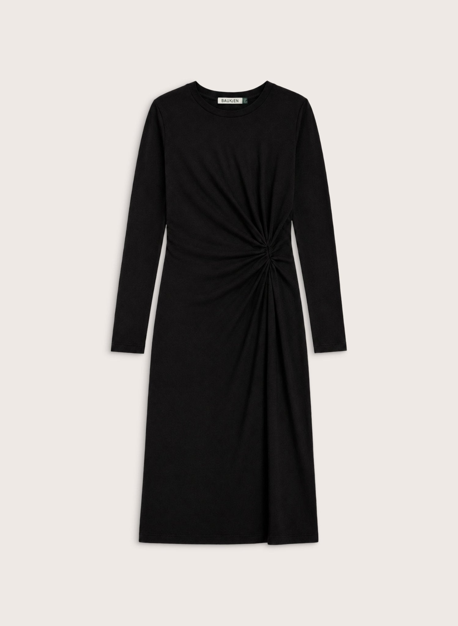 Ana Twist Front Dress - Black Baukjen