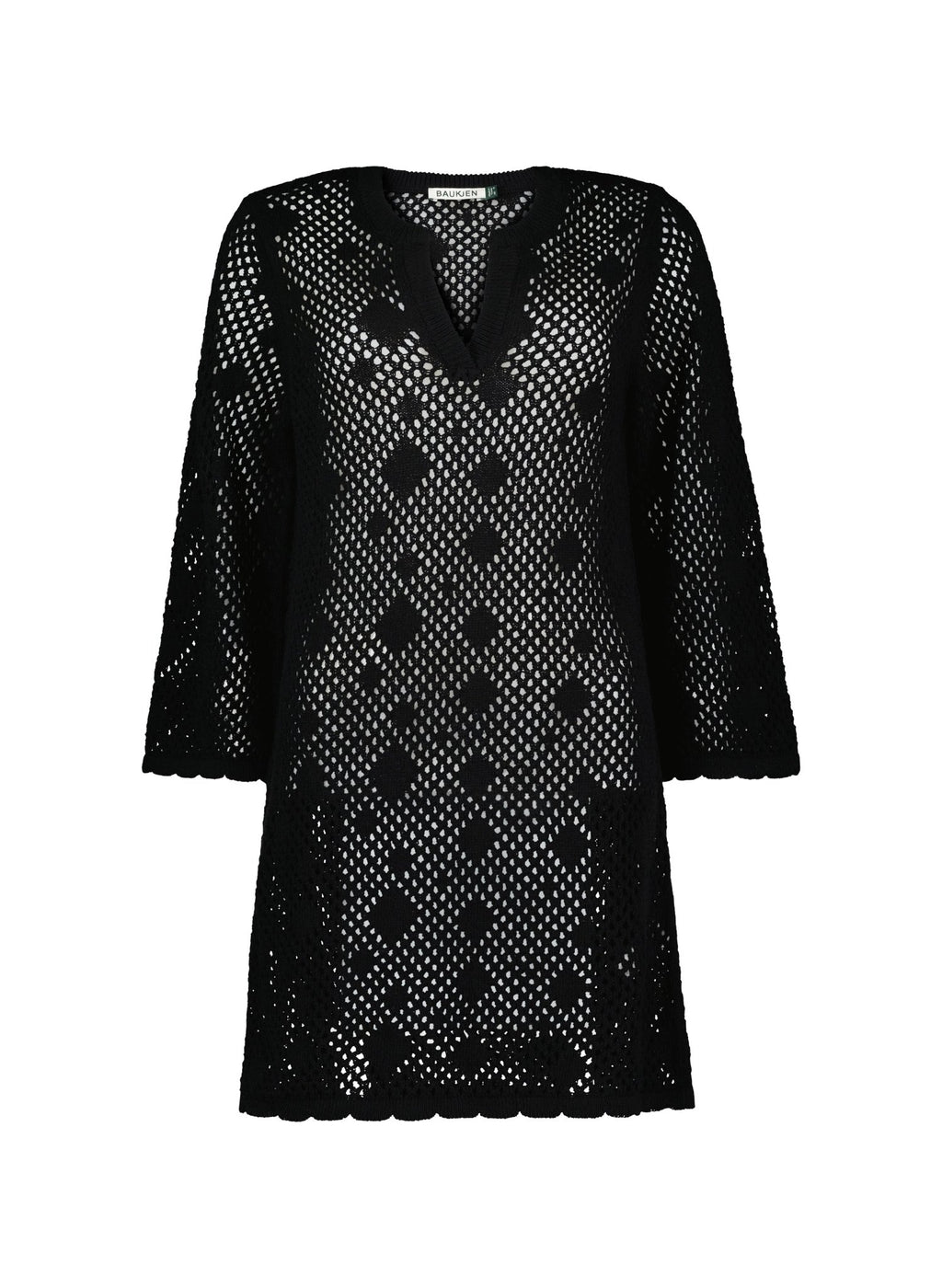 Anette Blended Ecotec Crochet Dress - Black Baukjen