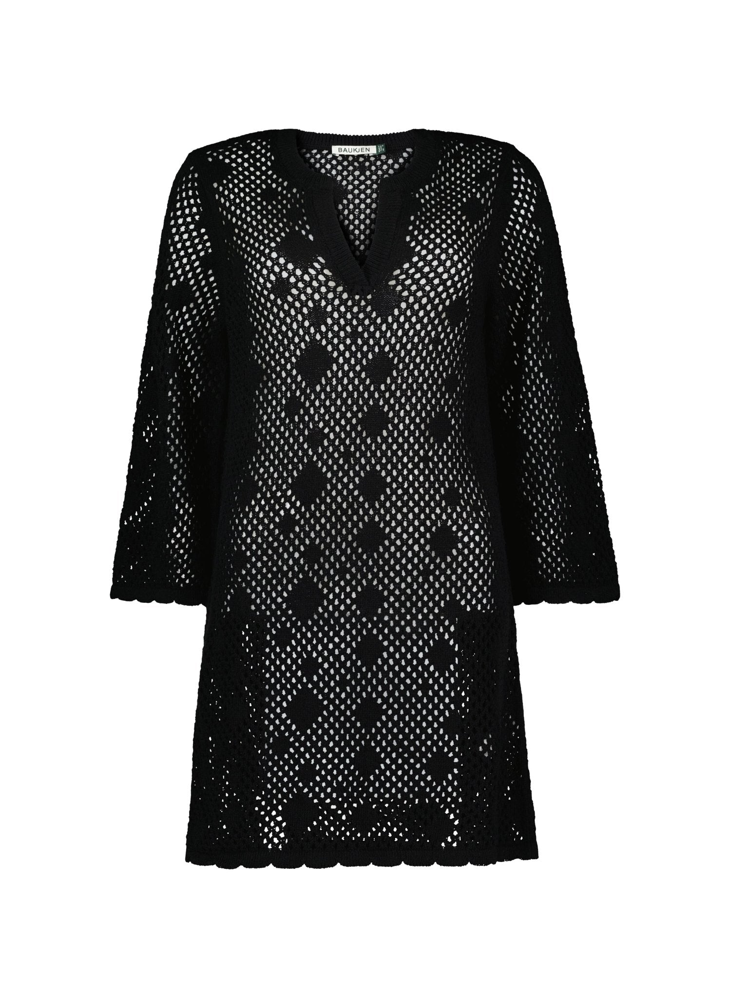 Anette Blended Ecotec Crochet Dress - Black Baukjen