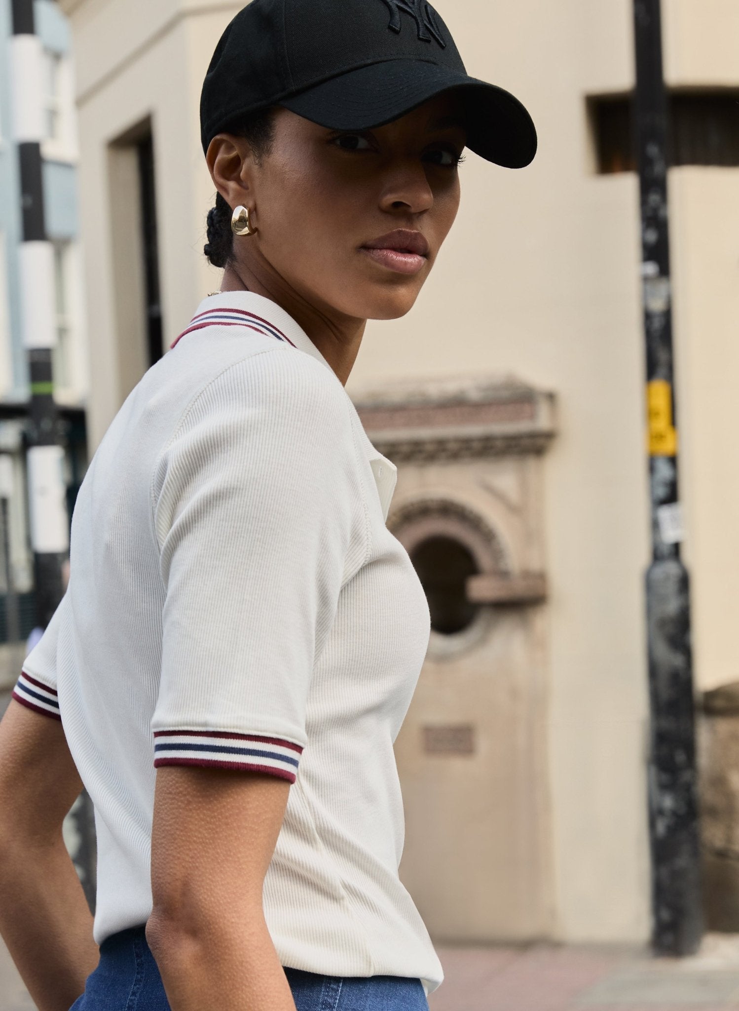 Anil Polo Top - Cream Baukjen