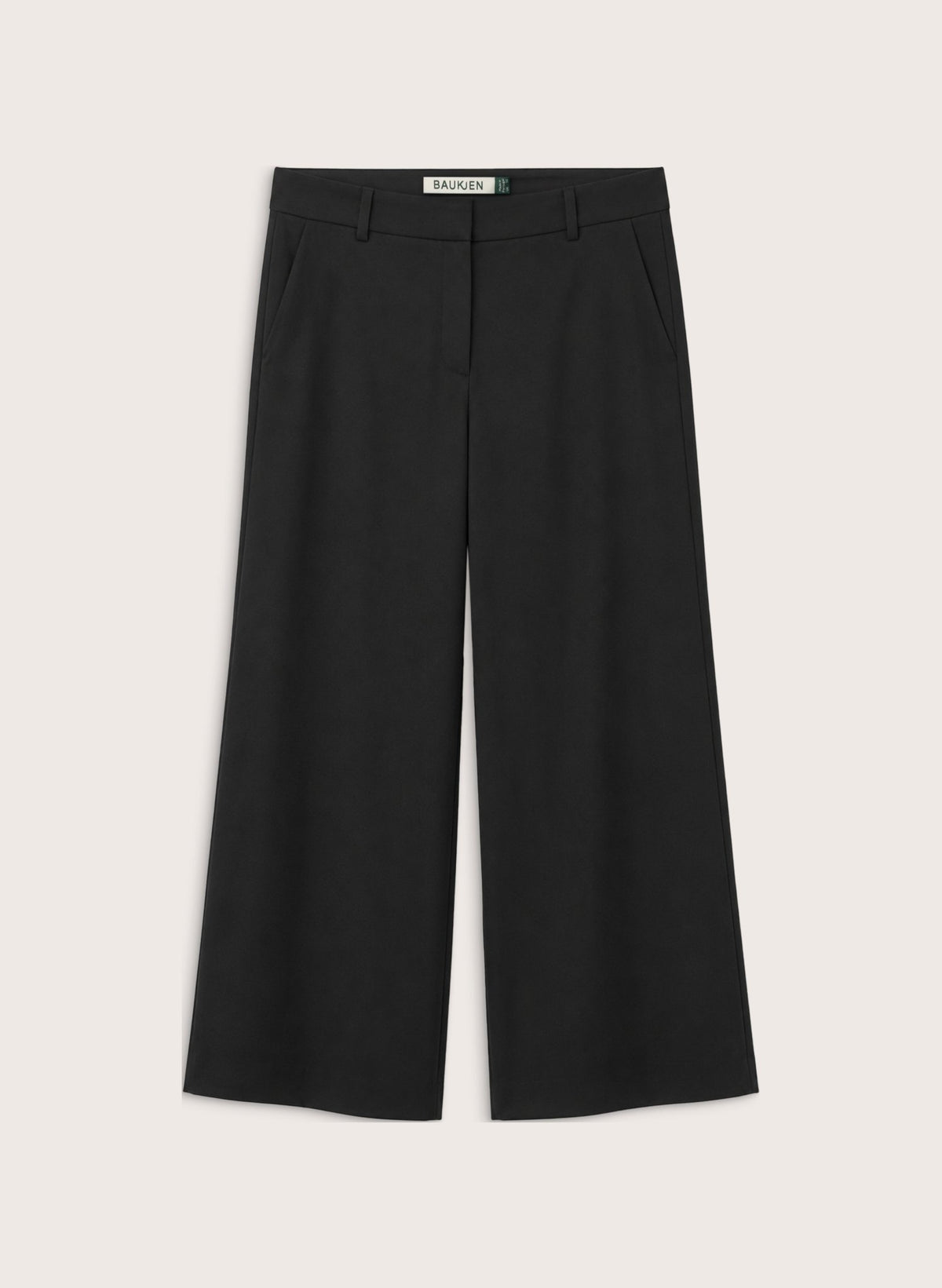 Anna Wide Leg Trousers - Black Baukjen
