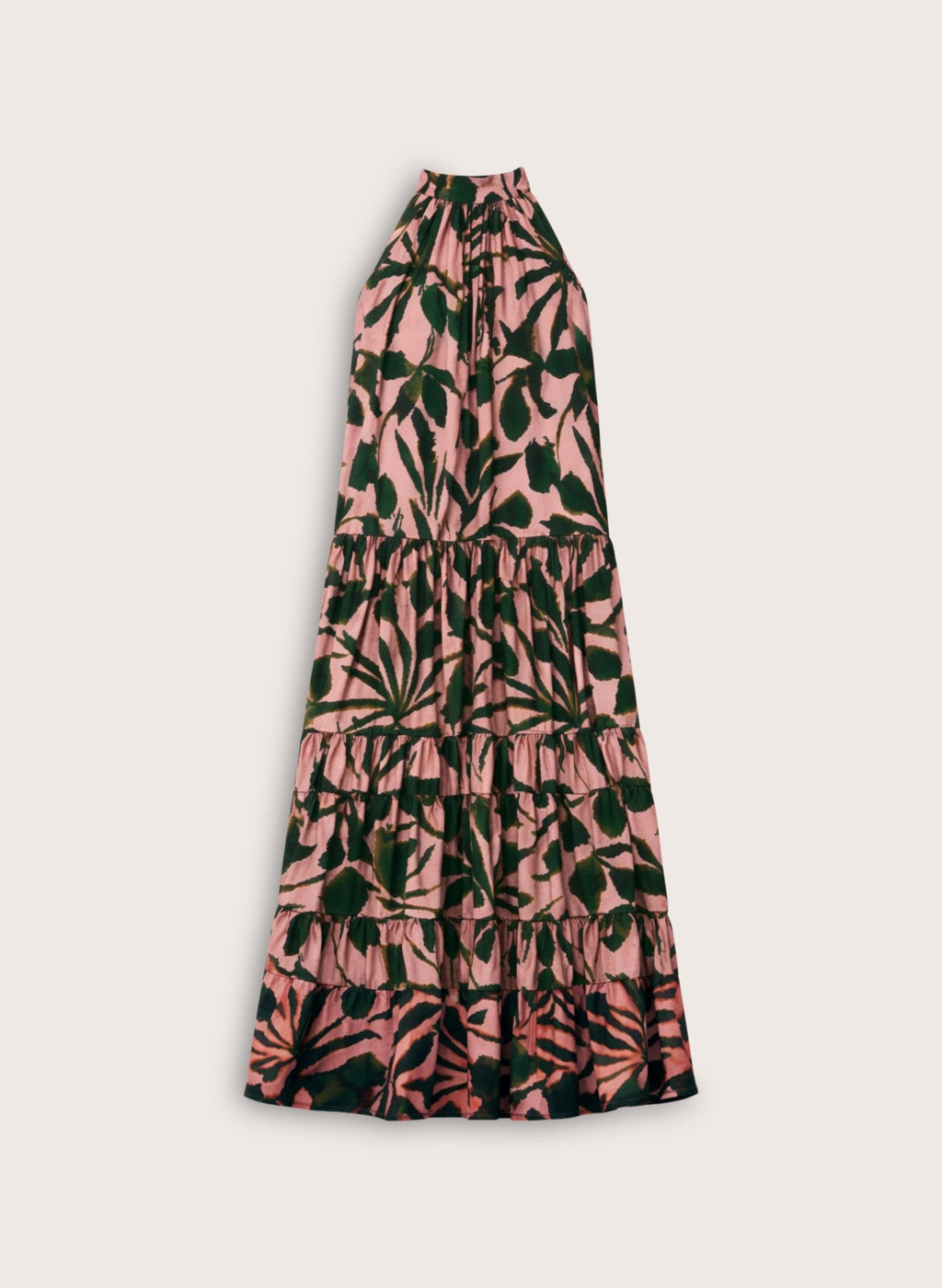Anouk Printed Sleeveless Maxi Dress - Pink Palm Print Baukjen