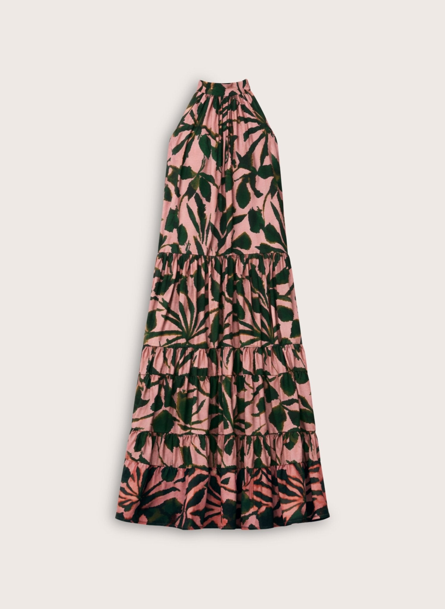 Anouk Printed Sleeveless Maxi Dress - Pink Palm Print Baukjen