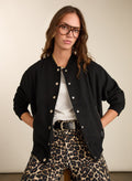 Antonia Wool Blend Bomber Jacket - Caviar Black Baukjen