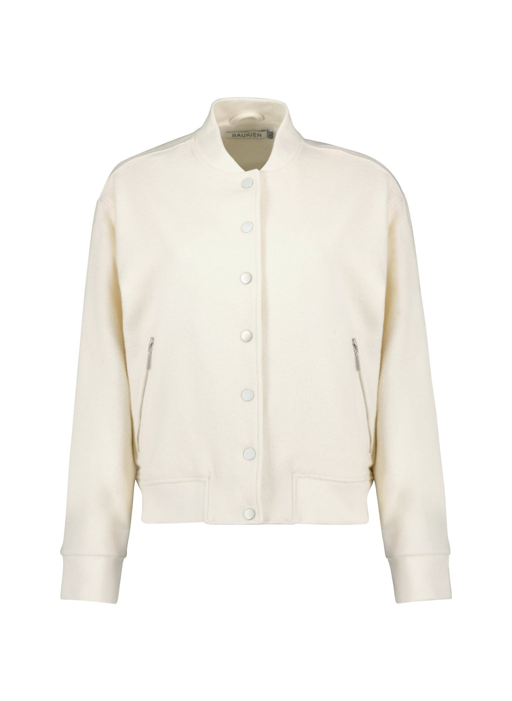 Antonia Wool Blend Bomber Jacket - Soft White Baukjen