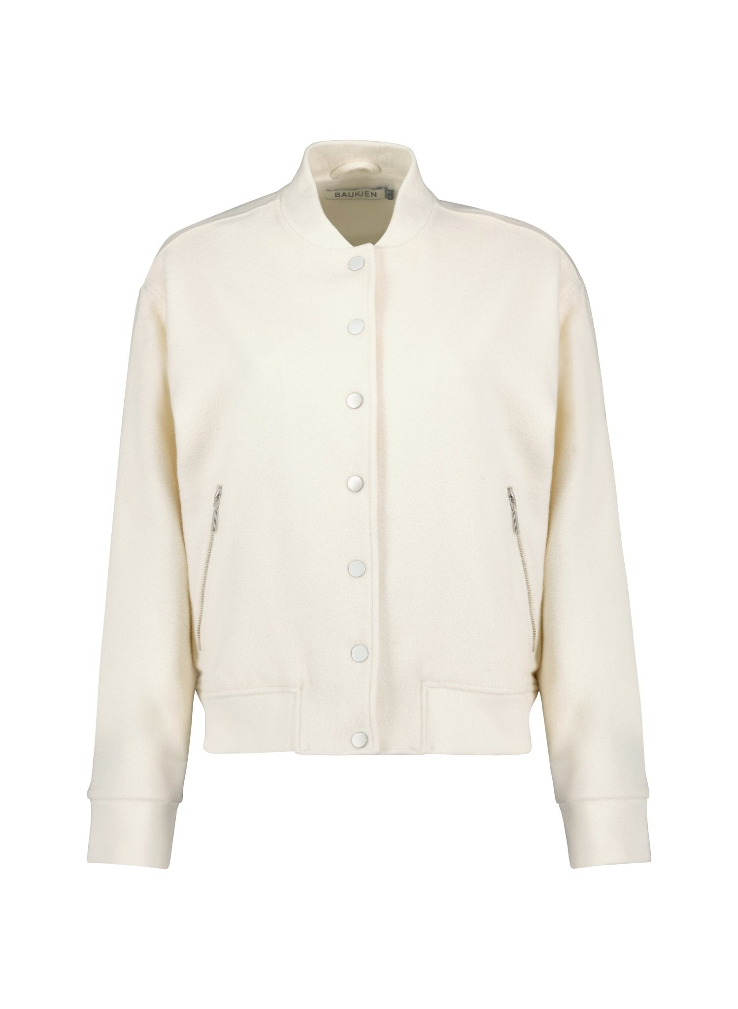 Antonia Wool Blend Bomber Jacket - Soft White Baukjen