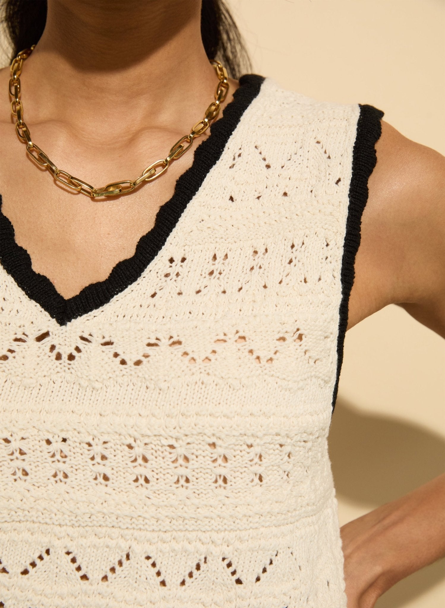 Apryl Ecotec Tank - Cream and Black Baukjen