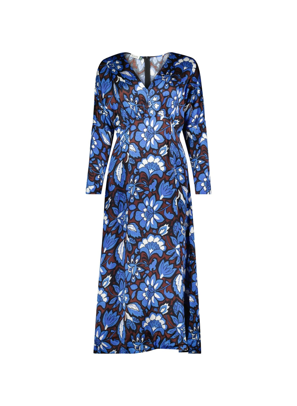 Arabella Printed Tea Dress - Blue Floral Saraca Baukjen
