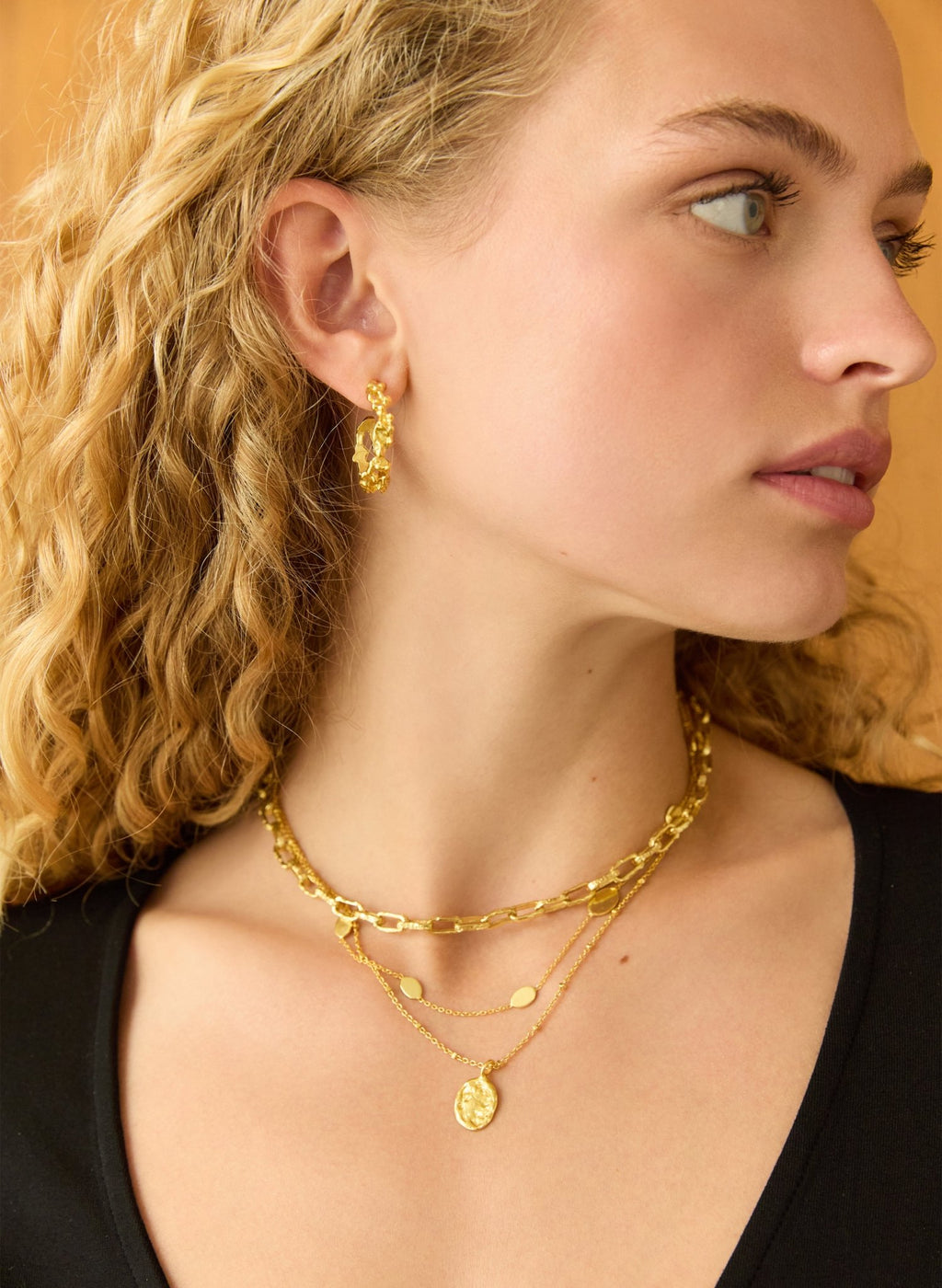 Arie Hoop Earrings - Gold Baukjen