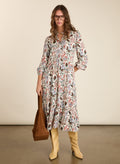 Arlette Dress with LENZING™ ECOVERO™ - Khaki Folk Baukjen