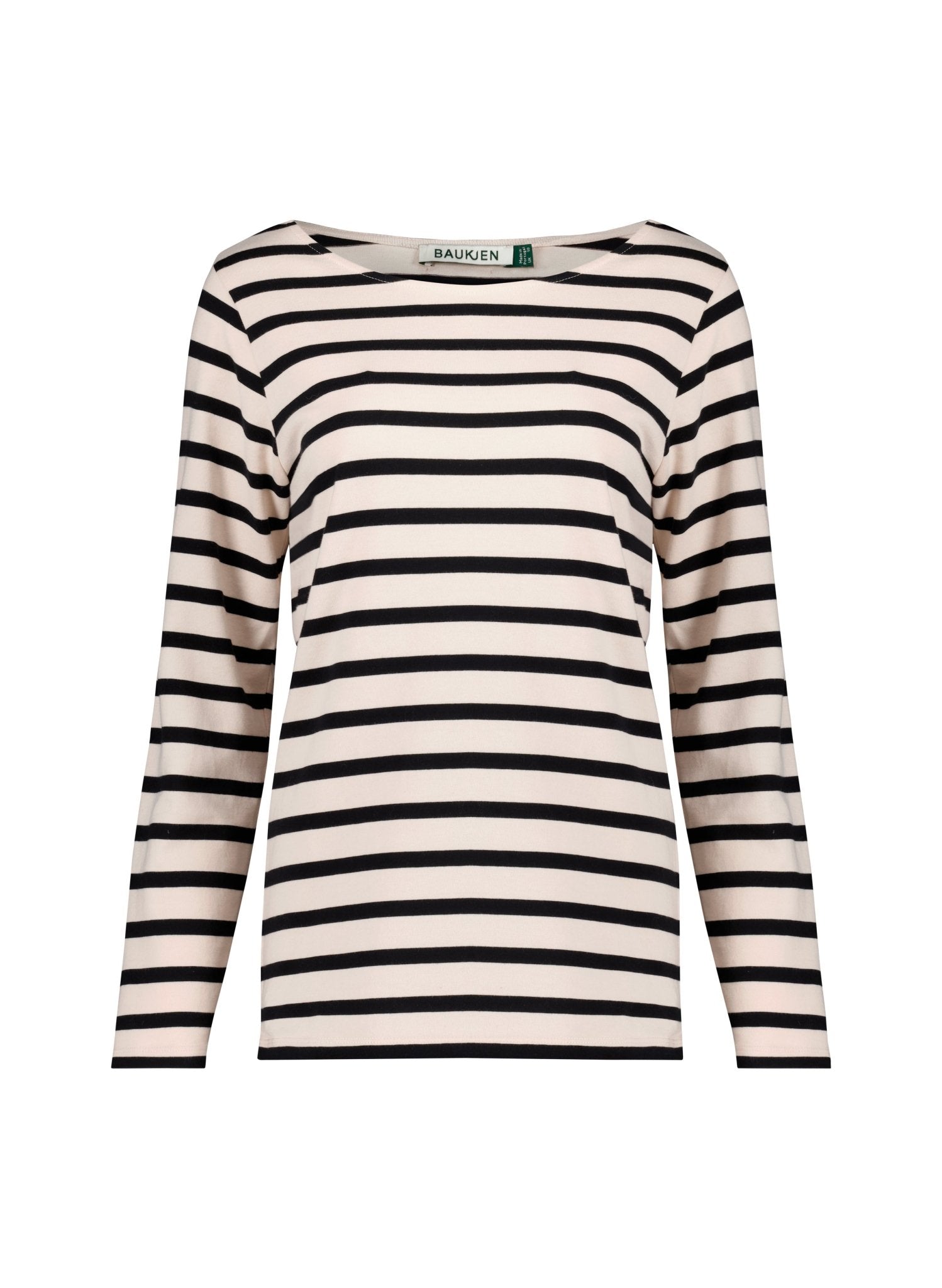 Ashley Organic Cotton Top - Antique White & Caviar Black Baukjen
