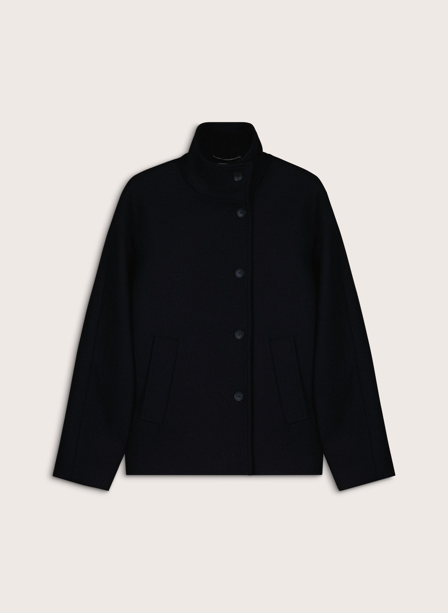 Ashton Wool Blend Short Coat - Classic Navy Baukjen