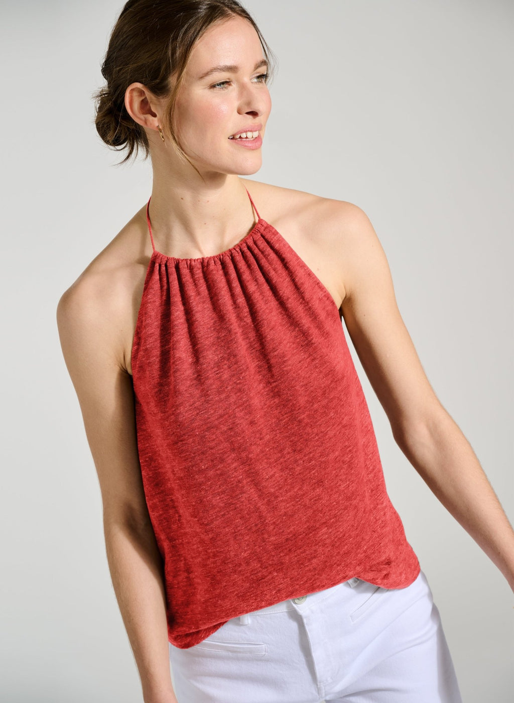 Aster Linen Top - Brick Baukjen