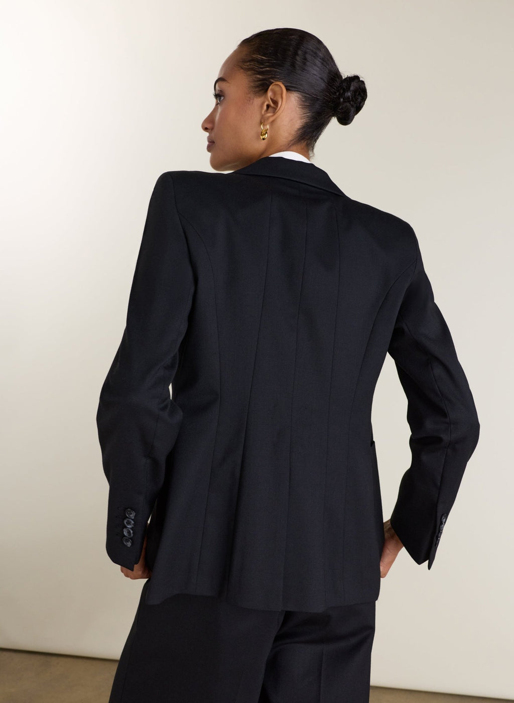 Ava Cinched Waist Blazer - Black Baukjen