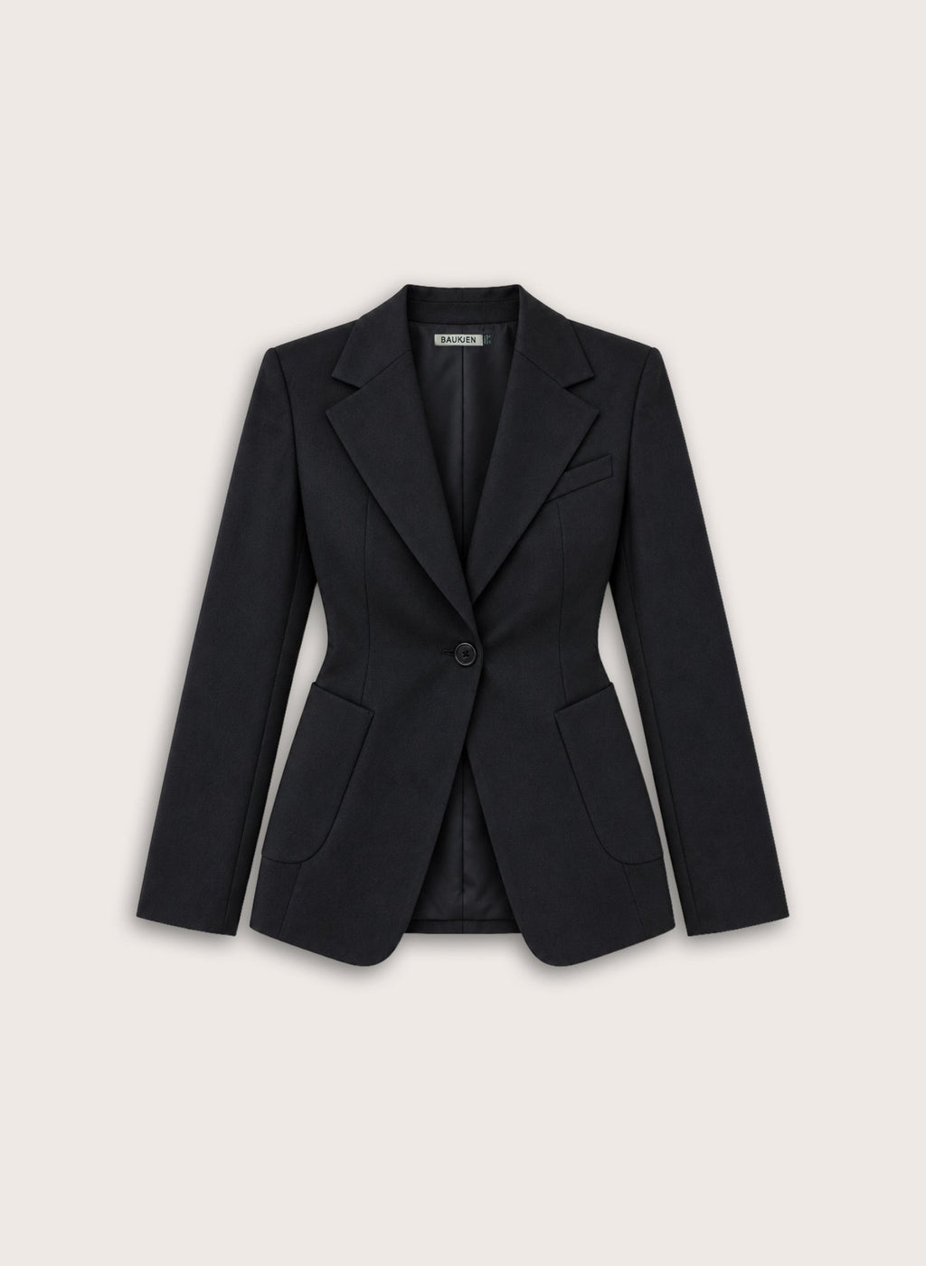 Ava Cinched Waist Blazer - Black Baukjen