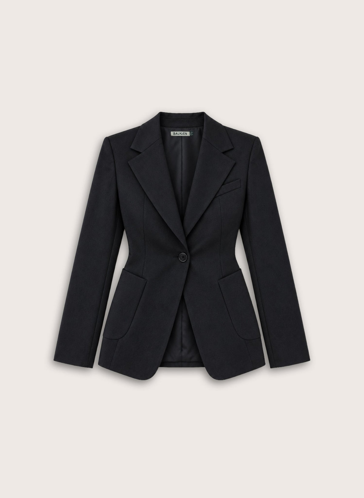 Ava Cinched Waist Blazer - Black Baukjen