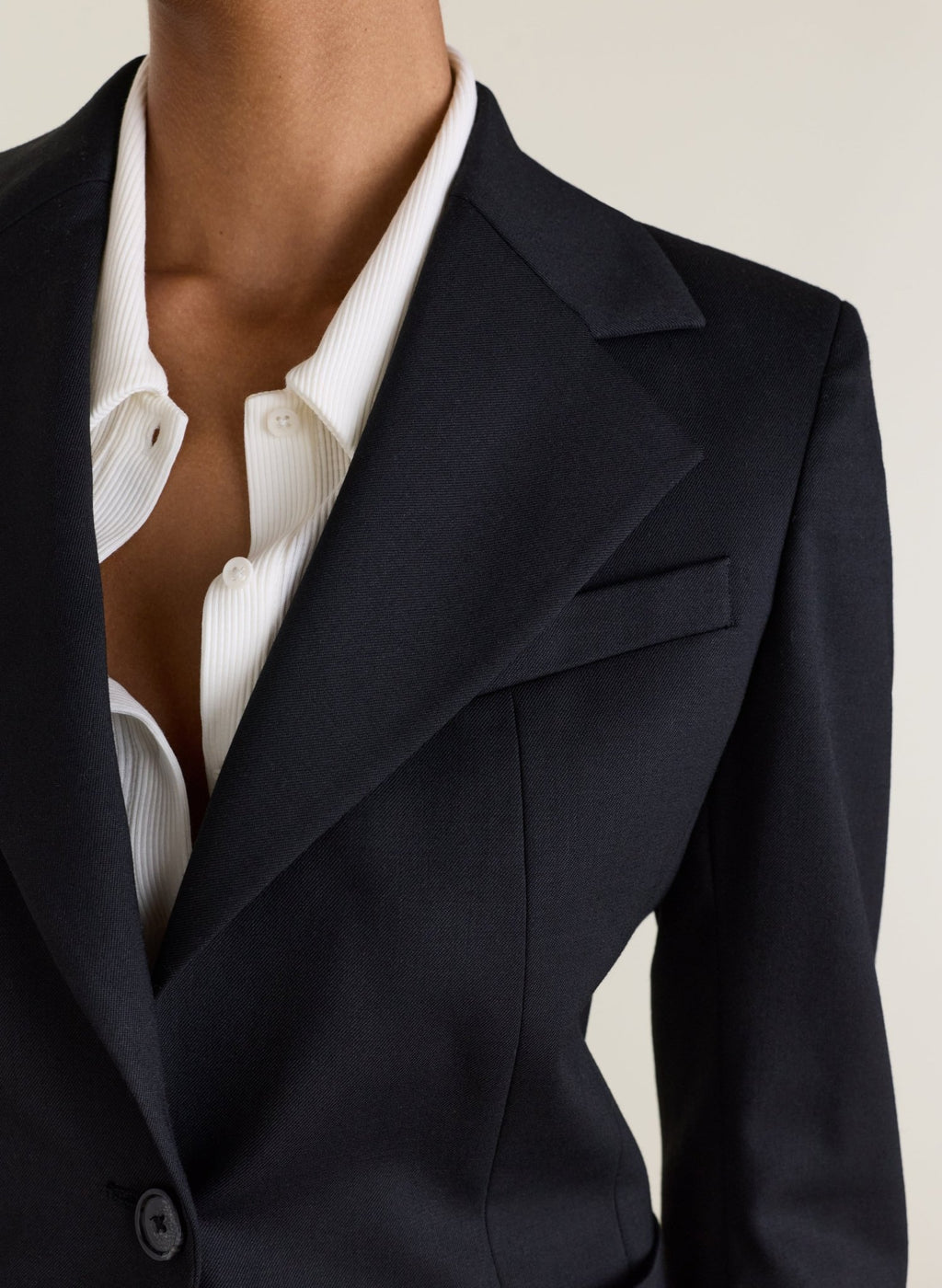 Ava Cinched Waist Blazer - Black Baukjen