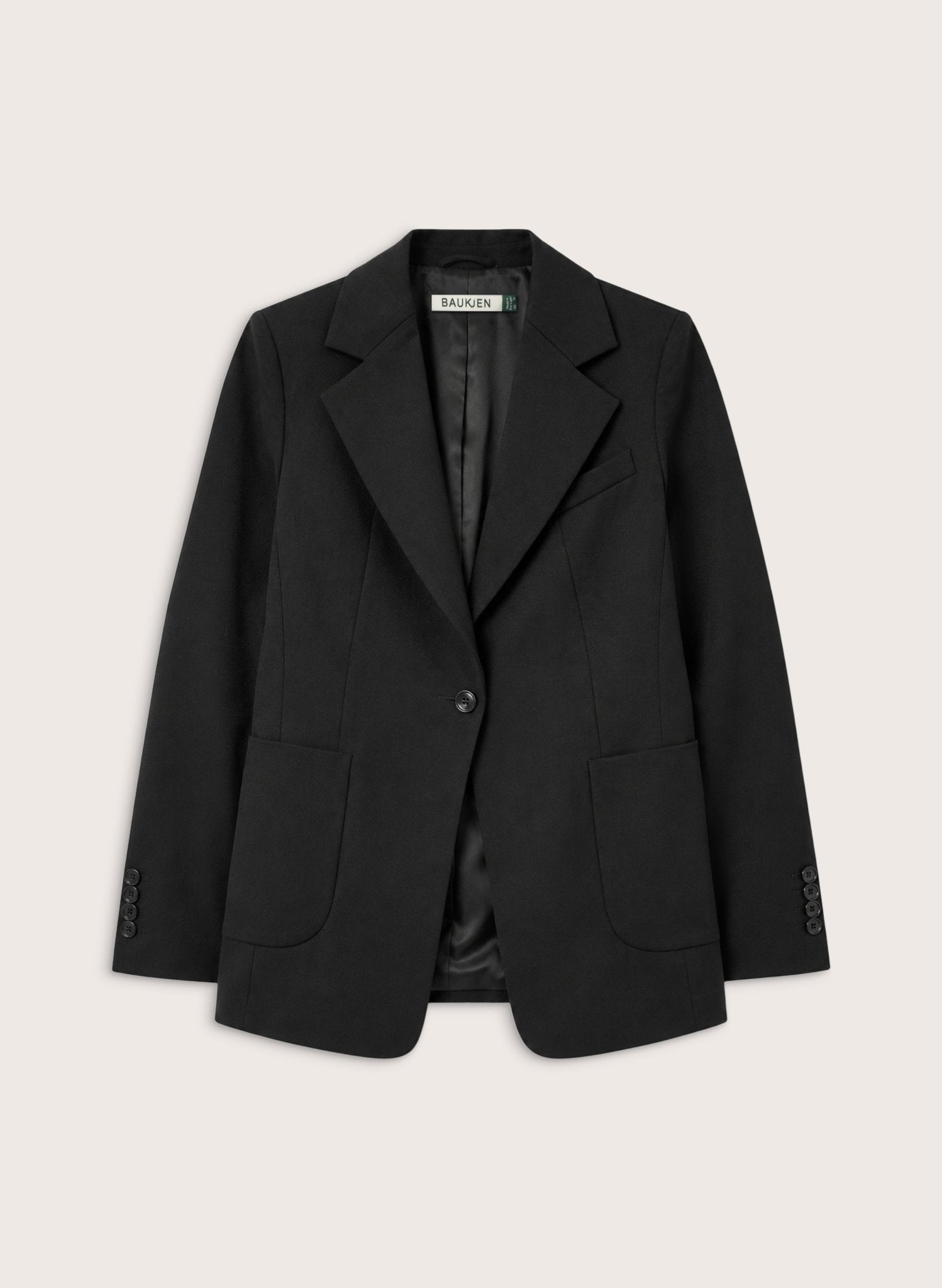Ava Cinched Waist Blazer - Black Baukjen