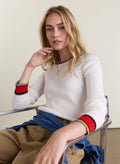 Aven Merino Wool Ribbed Top - Cream Baukjen