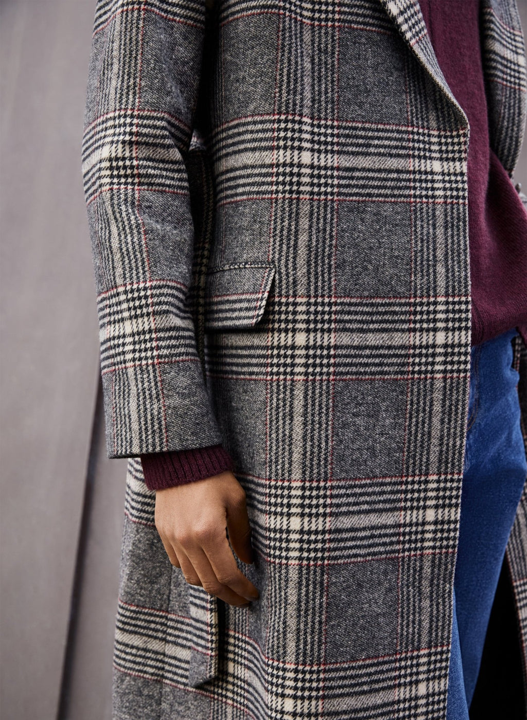 Aye Check Coat - Brown Check Baukjen