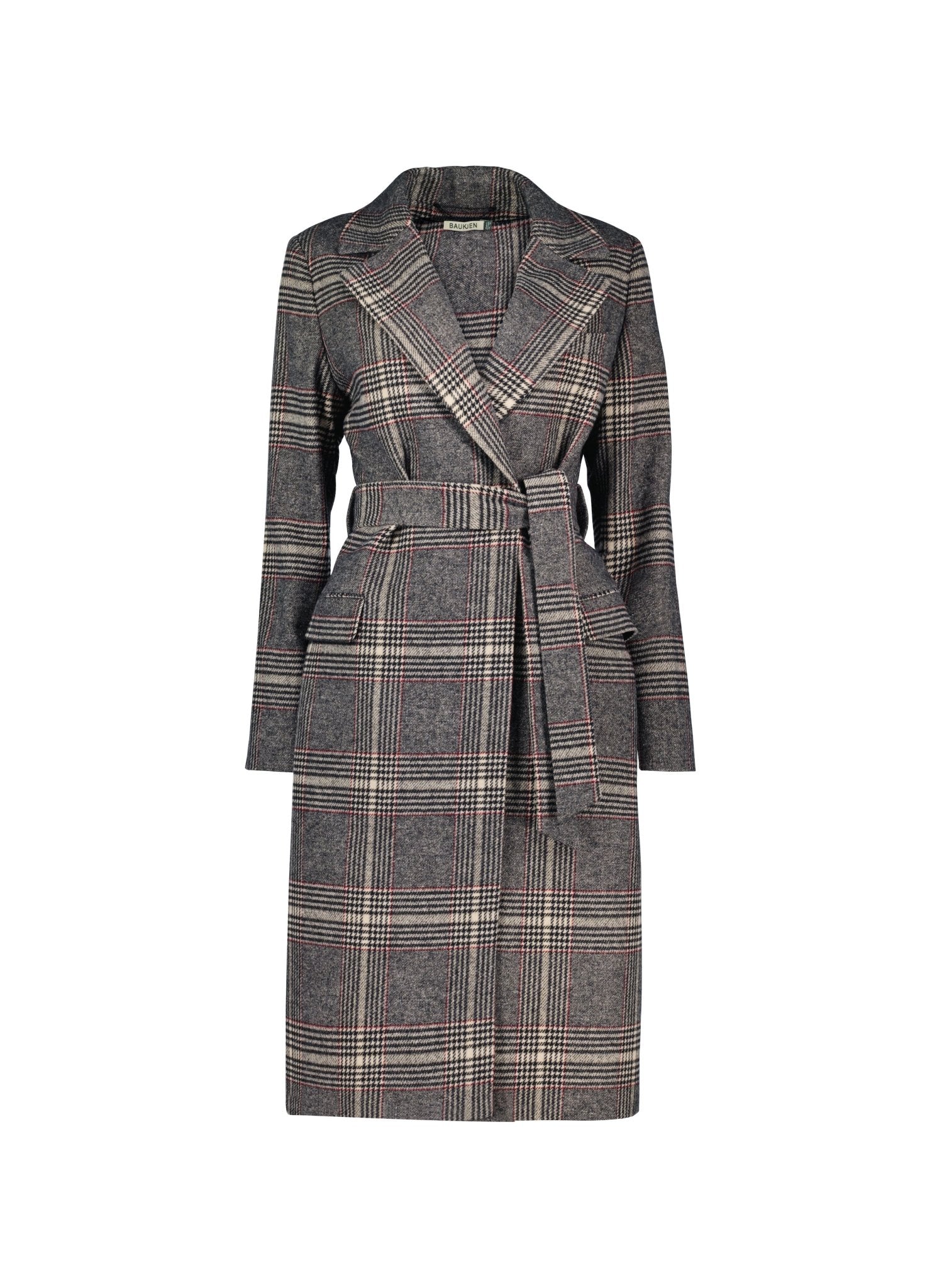 Aye Check Coat - Brown Check Baukjen