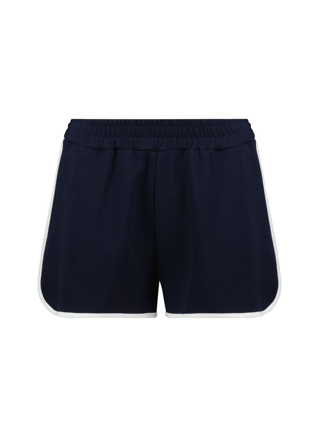 Aylin Side Stripe Sports Shorts - Classic Navy and Soft White Baukjen