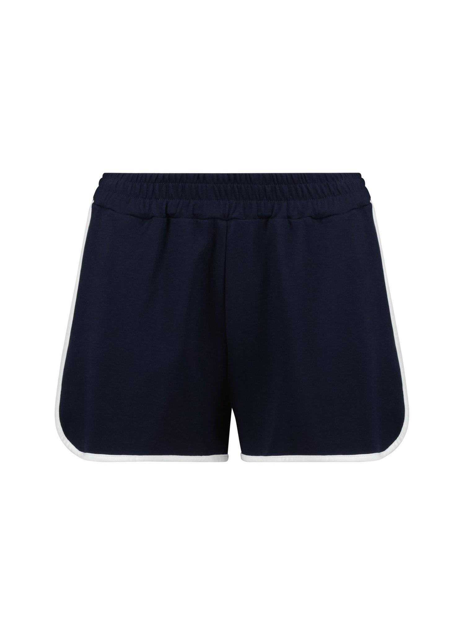 Aylin Side Stripe Sports Shorts - Classic Navy and Soft White Baukjen
