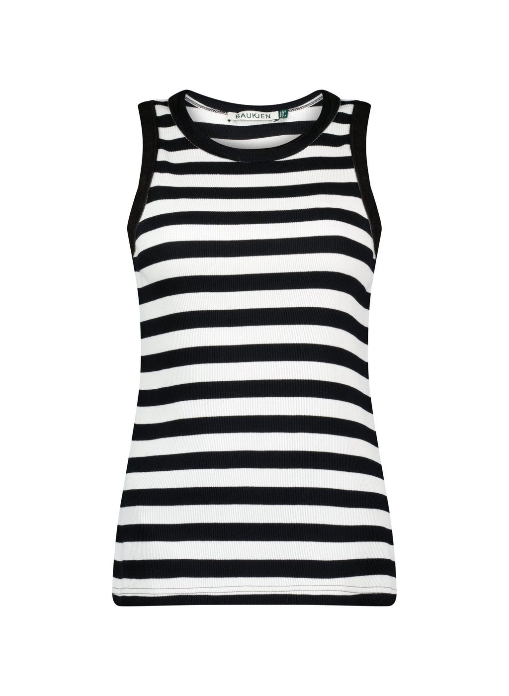 Baukjen Essentials Organic Cotton Rib Tank - Caviar Black & Soft White Baukjen