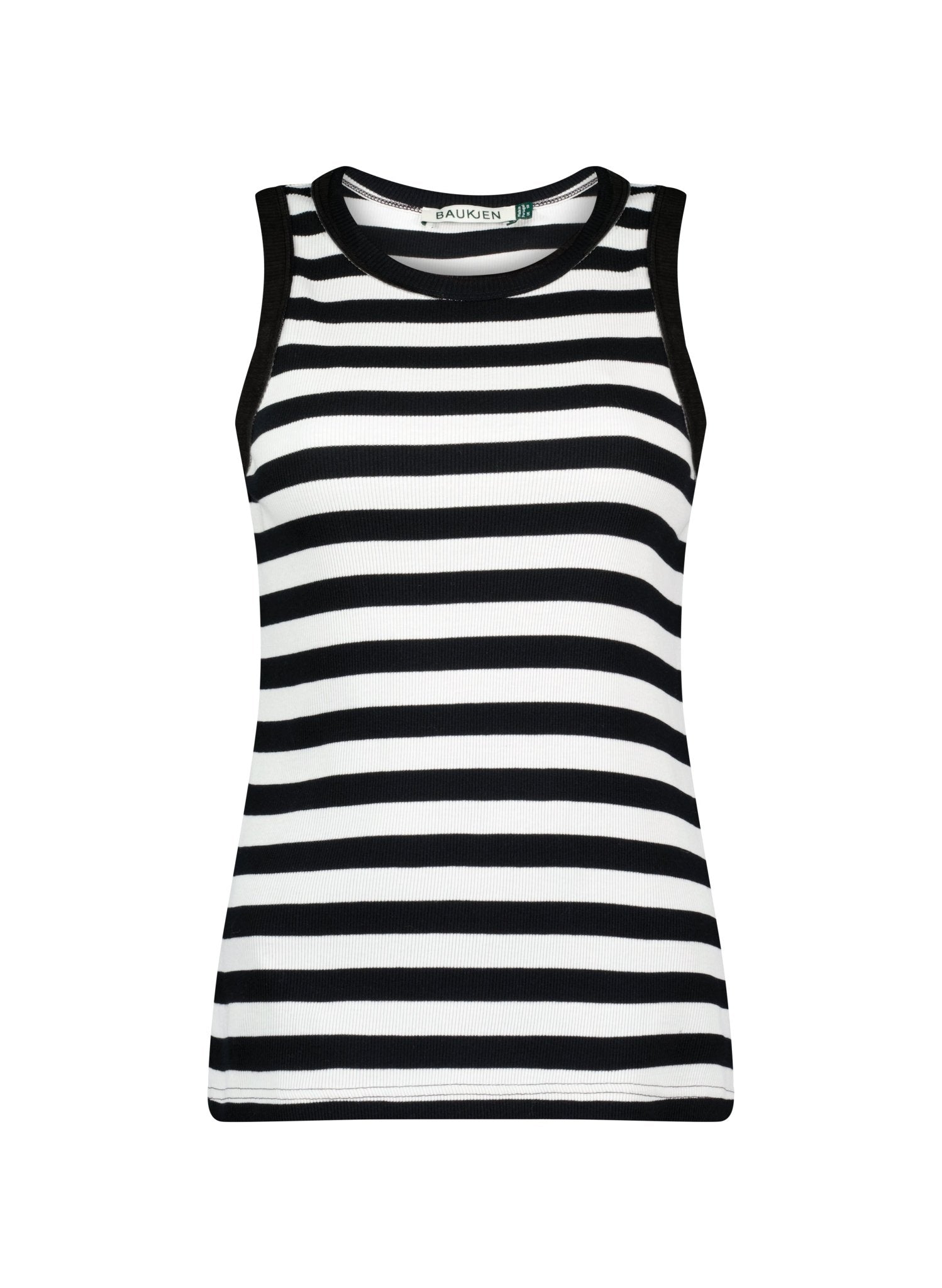 Baukjen Essentials Organic Cotton Rib Tank - Caviar Black & Soft White Baukjen