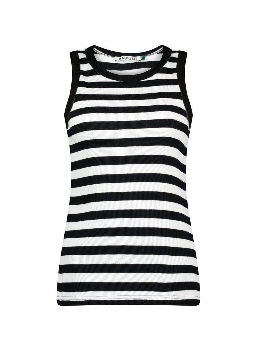 Baukjen Essentials Organic Cotton Rib Tank - Caviar Black & Soft White ...