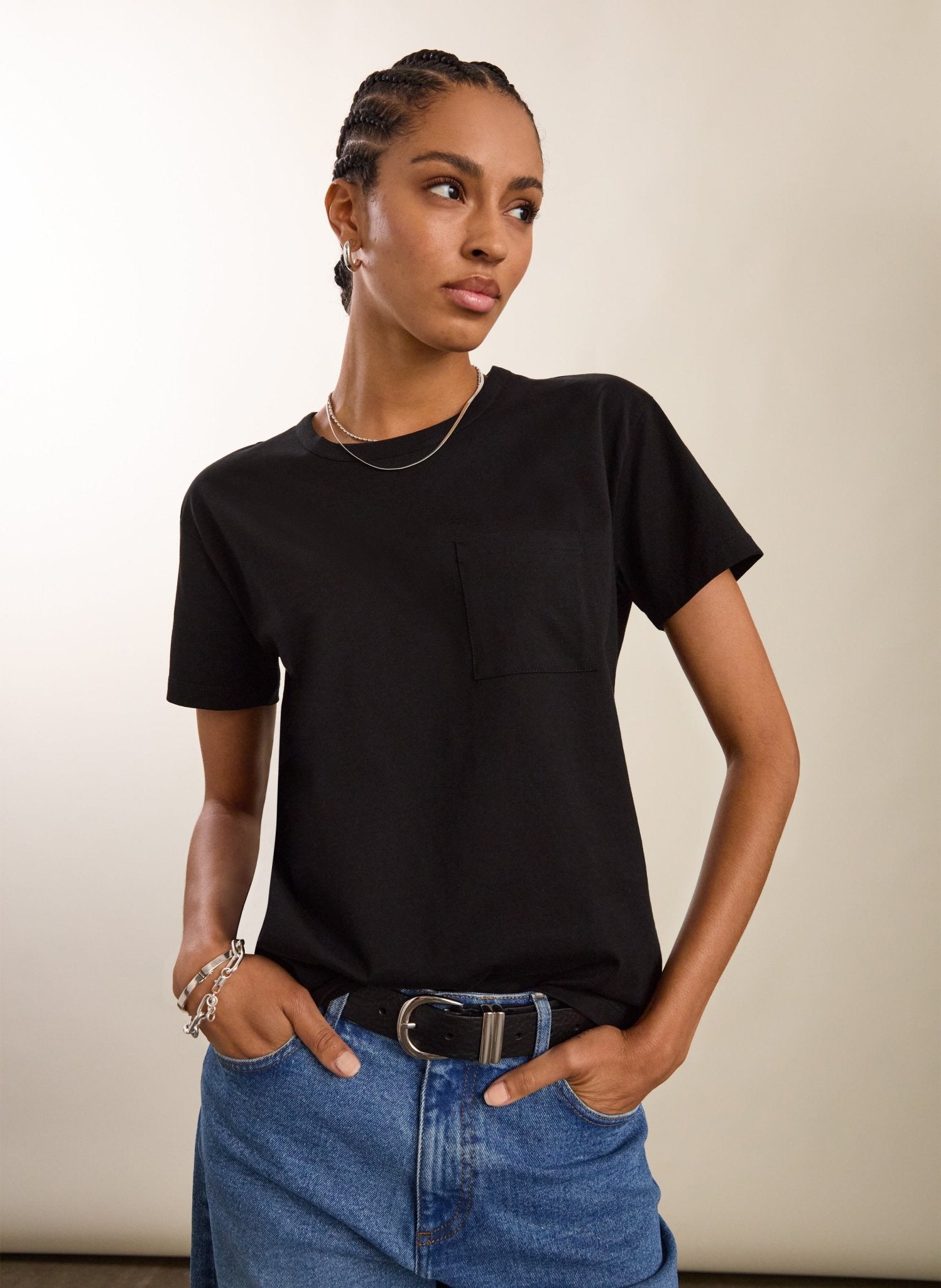 Baukjen Essentials Regenerative Cotton Perfect Tee - Caviar Black Baukjen